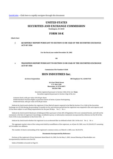 Thumbnail HNI Corporation
 10-K Annual Report 