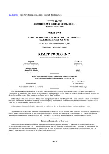 Thumbnail Mondelez International 10-K Annual Report 