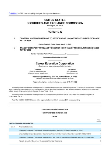 Miniature Perdoceo Education 10-Q Rapport trimestriel  