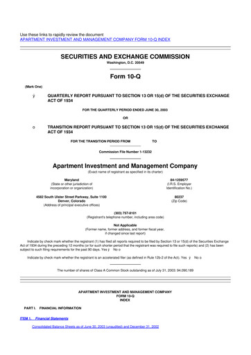 Thumbnail Aimco 10-Q Quarterly Report FY 