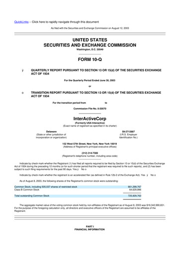 Thumbnail Match Group 10-Q Quarterly Report FY 