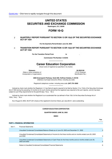 Miniature Perdoceo Education 10-Q Rapport trimestriel  