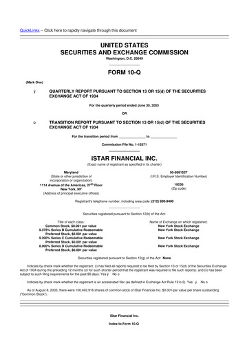 Thumbnail Safehold
 10-Q Quarterly Report FY 