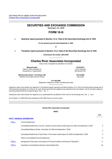 Thumbnail CRA International
 10-Q Quarterly Report FY 