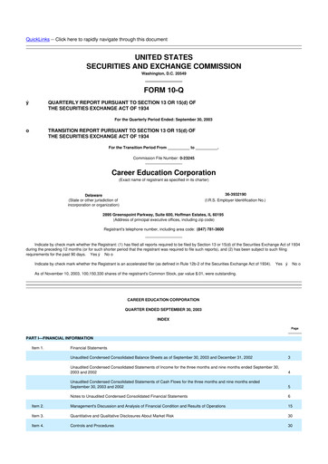 Miniature Perdoceo Education 10-Q Rapport trimestriel  