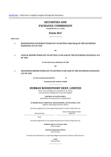 Thumbnail DRDGOLD 20-F Annual Report 