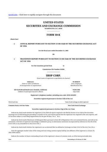 Thumbnail Dine Brands Global 10-K Annual Report 