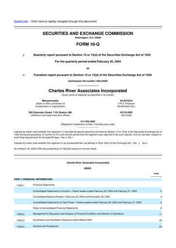 Thumbnail CRA International
 10-Q Quarterly Report FY 