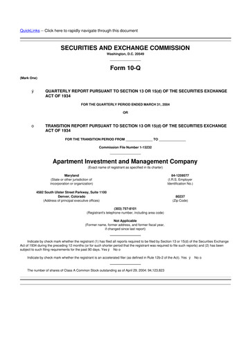 Thumbnail Aimco 10-Q Quarterly Report FY 