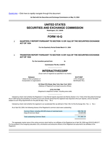 Thumbnail Match Group 10-Q Quarterly Report FY 