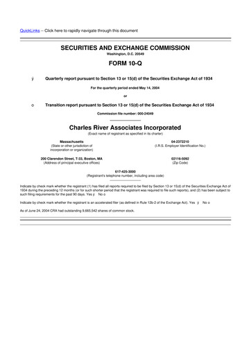 Thumbnail CRA International
 10-Q Quarterly Report FY 