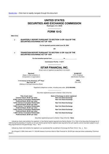Thumbnail Safehold
 10-Q Quarterly Report FY 