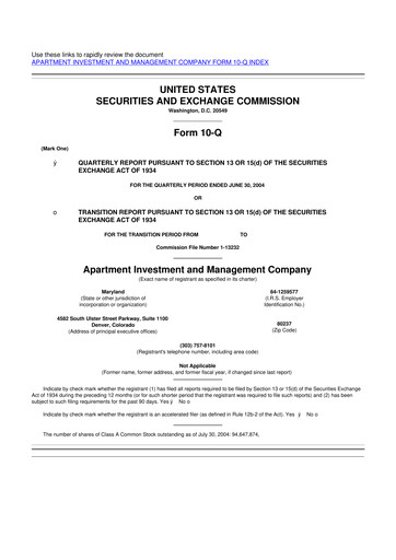 Thumbnail Aimco 10-Q Quarterly Report FY 