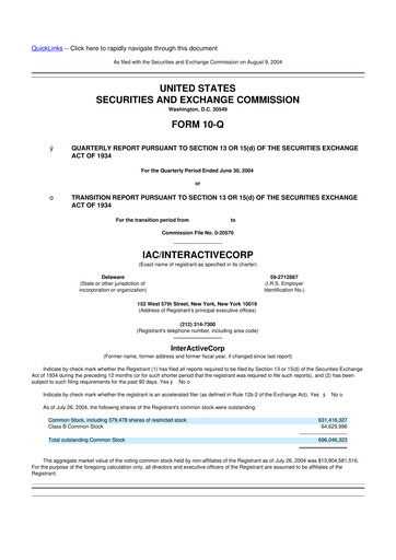 Thumbnail Match Group 10-Q Quarterly Report FY 