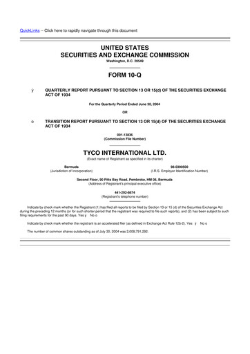 Thumbnail Johnson Controls
 10-Q Quarterly Report FY 