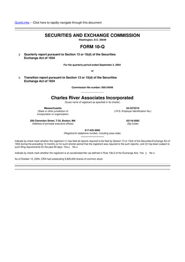 Thumbnail CRA International
 10-Q Quarterly Report FY 
