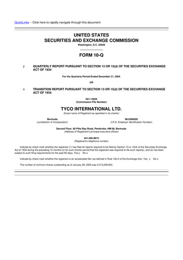 Thumbnail Johnson Controls
 10-Q Quarterly Report FY 