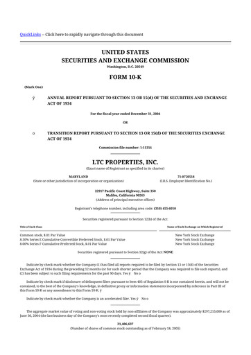 Thumbnail LTC Properties 10-K Annual Report 