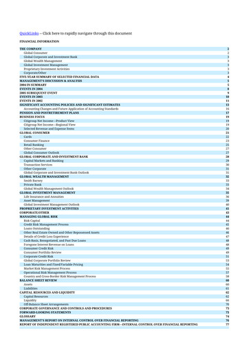 Thumbnail Citigroup 10-K Annual Report 