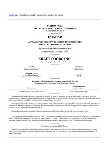 Thumbnail Mondelez International 10-K Annual Report 