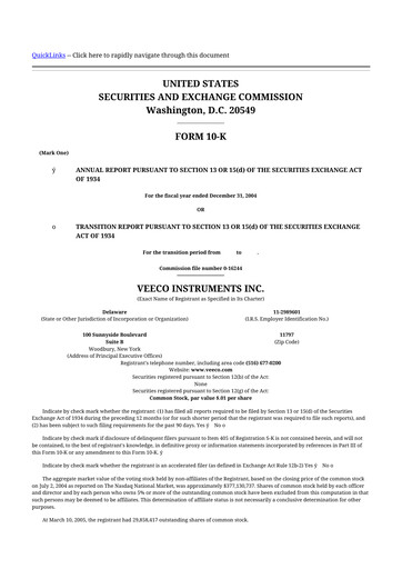 Thumbnail Veeco
 10-K Annual Report 