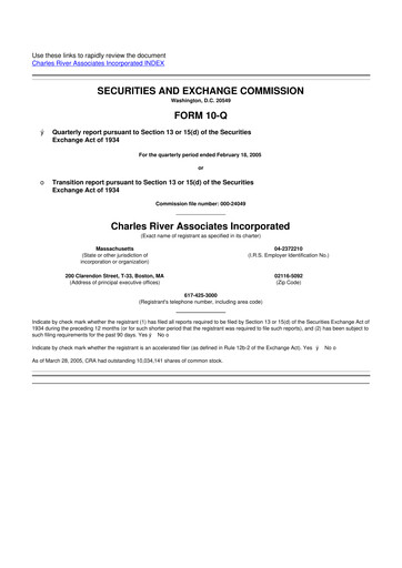 Thumbnail CRA International
 10-Q Quarterly Report FY 