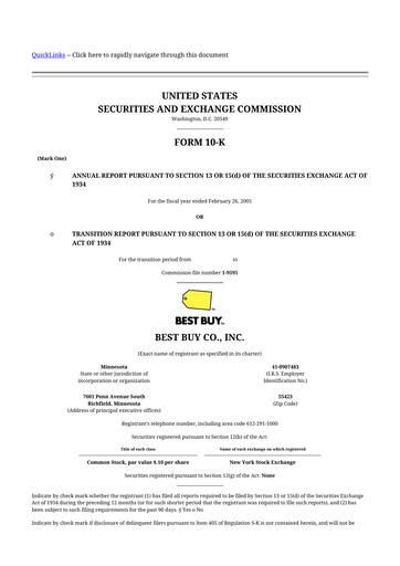 Thumbnail Best Buy 10-K Annual Report 