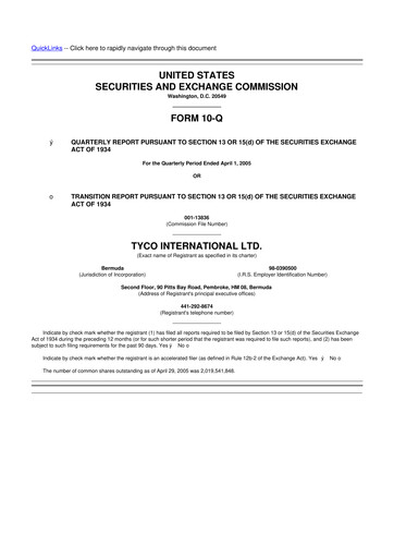 Thumbnail Johnson Controls
 10-Q Quarterly Report FY 