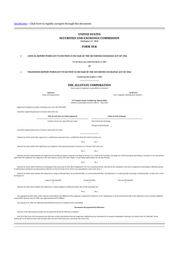 Thumbnail Allstate 10-K Annual Report 