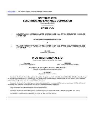 Thumbnail Johnson Controls
 10-Q Quarterly Report FY 