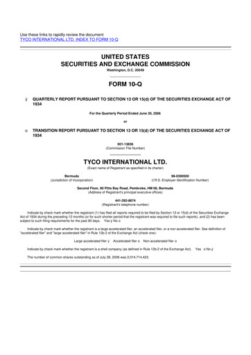 Thumbnail Johnson Controls
 10-Q Quarterly Report FY 