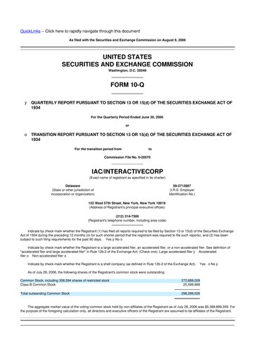 Thumbnail Match Group 10-Q Quarterly Report FY 