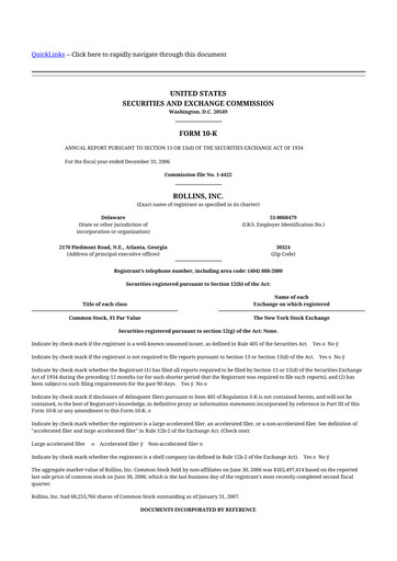 Thumbnail Rollins 10-K Annual Report 