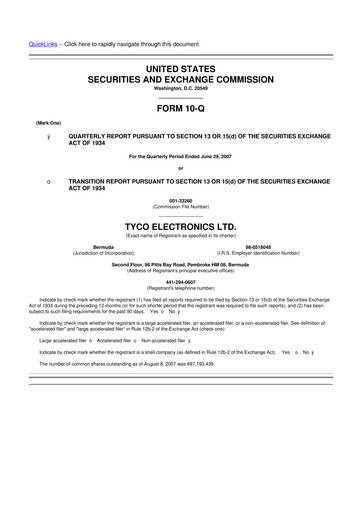 Thumbnail TE Connectivity
 10-Q Quarterly Report FY 