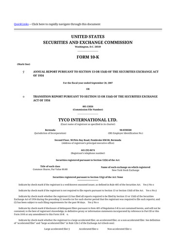 Thumbnail Johnson Controls
 10-K Annual Report 