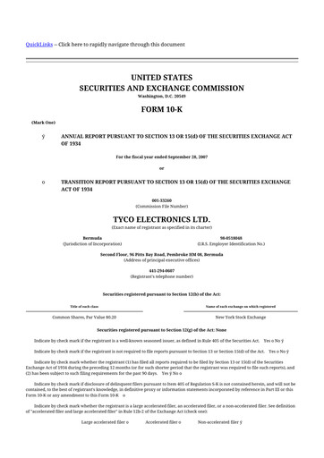 Thumbnail TE Connectivity
 10-K Annual Report 