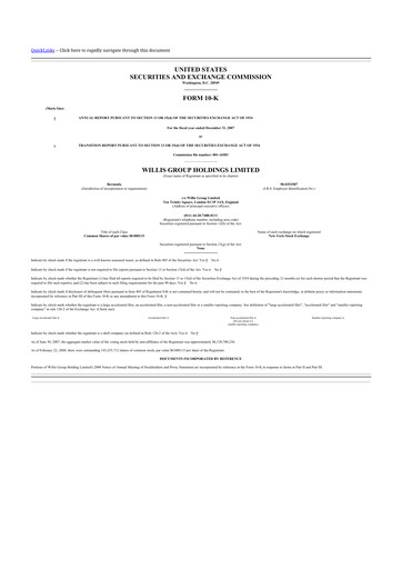 Thumbnail Willis Towers Watson  10-K Annual Report 