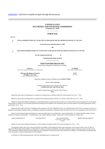 Thumbnail Veeco
 10-K Annual Report 