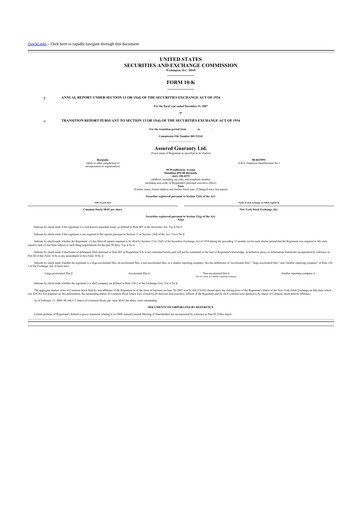 Thumbnail Assured Guaranty 10-K Annual Report 