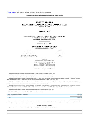 Thumbnail Match Group 10-K Annual Report 