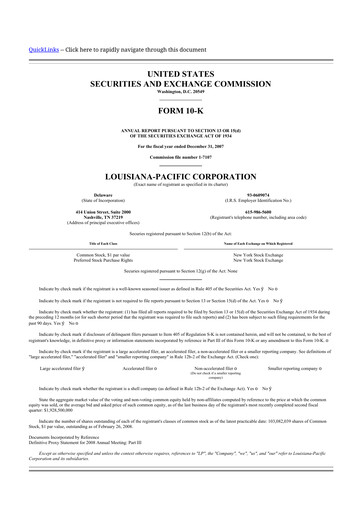 Thumbnail Louisiana-Pacific
 10-K Annual Report 