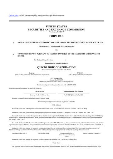 Thumbnail Quicklogic 10-K Annual Report 