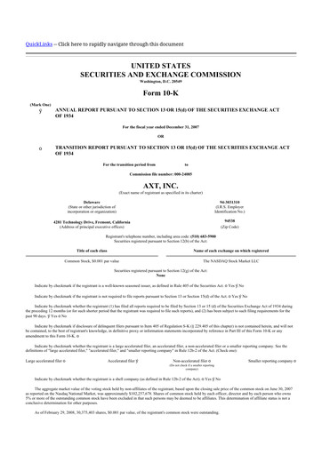 Thumbnail AXT Inc
 10-K Annual Report 