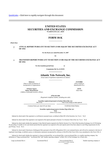 Miniature ATN International 10-K Rapport annuel 