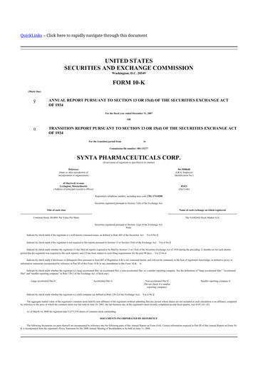 Vorschaubild Madrigal Pharmaceuticals
 10-K Jahresbericht 