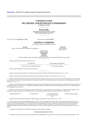 Thumbnail Genpact 10-K Annual Report 