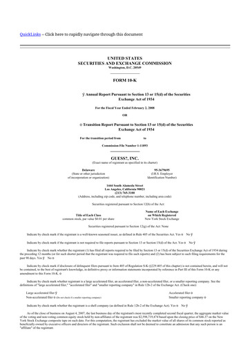 Thumbnail Guess 10-K Annual Report 