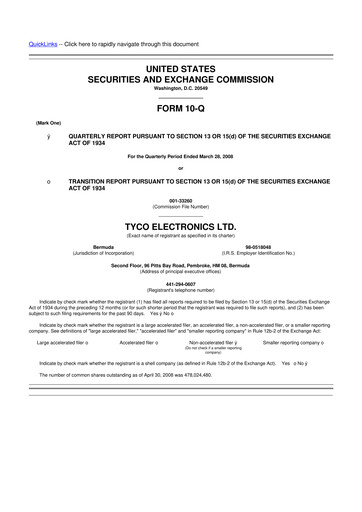 Thumbnail TE Connectivity
 10-Q Quarterly Report FY 