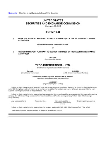 Thumbnail Johnson Controls
 10-Q Quarterly Report FY 