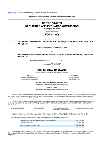 Thumbnail Match Group 10-Q Quarterly Report FY 